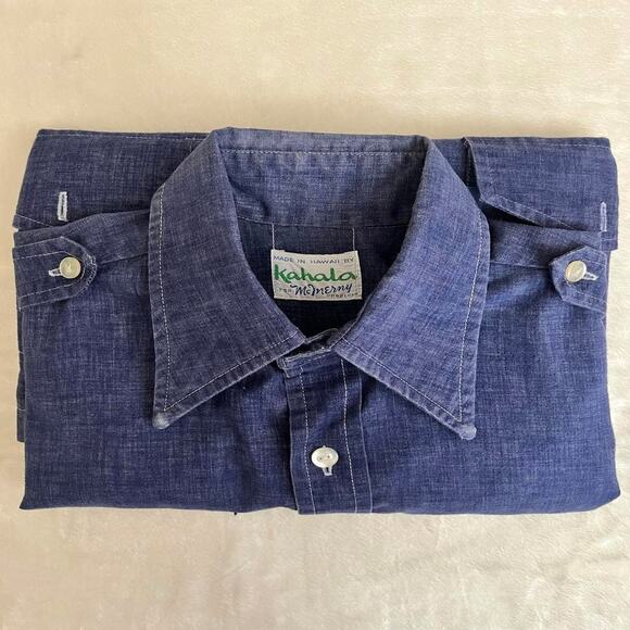 Unique Vtg Kahala for McInerny Hawaiian Shirt Men's M Smock 60's Flare Collector - Picture 7 of 7